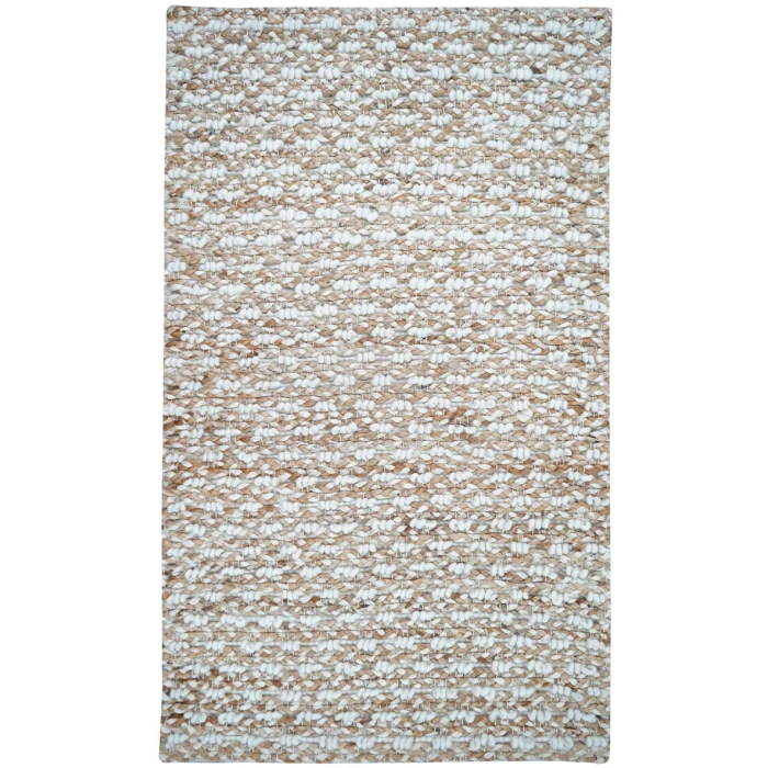 Homespice Decor Farmhouse Cream & Wheat Saddleback 5ft. x 7.5ft. Rect. Rug