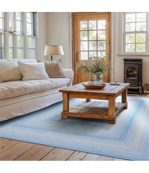 Homespice Decor Jute Braided Rug Sky Blue & Ivory Sky Blue 5ft. x 8ft. Rect. Rug