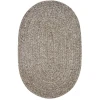 Homespice Decor Ultra Durable Braided Slate Light Grey 304568 5 ft. X 8 ft. Oval Rug
