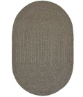 Homespice Decor Ultra Durable Braided Smoke Grey, Brown 305688 6 ft. X 9 ft. Oval Rug