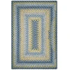Homespice Decor Cotton Braided Rug Blue Sunflowers 10in. x 10in. Rect. Rug