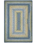 Homespice Decor Cotton Braided Rug Blue Sunflowers 10in. x 10in. Rect. Rug