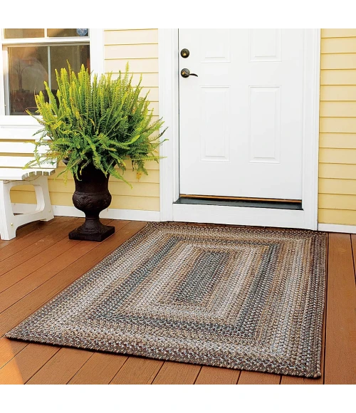 Homespice Decor Ultra Durable Braided Wildwood Brown 314628 5 ft. X 8 ft. Rect Rug