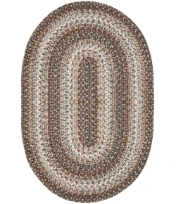 Homespice Decor Ultra Durable Braided Wildwood Brown 306623 8 ft. X 10 ft. Oval Rug