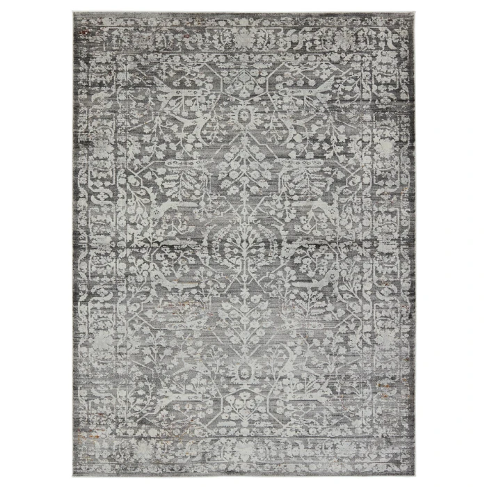 Jaipur Living Elvira Floral Gray/ Cream Area Rug 7'10"X10'