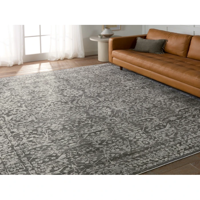 Jaipur Living Elvira Floral Gray/ Cream Area Rug 7'10"X10'