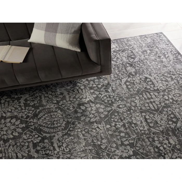 Jaipur Living Elvira Floral Gray/ Cream Area Rug 7'10"X10'