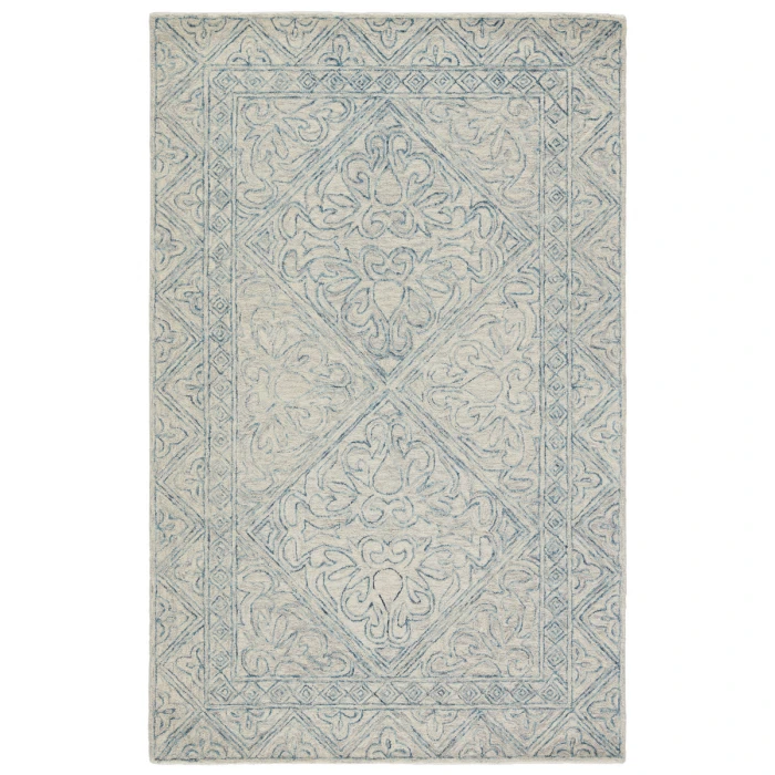 Jaipur Living Carmen Handmade Trellis Blue/ Light Gray Area Rug (6'X9')