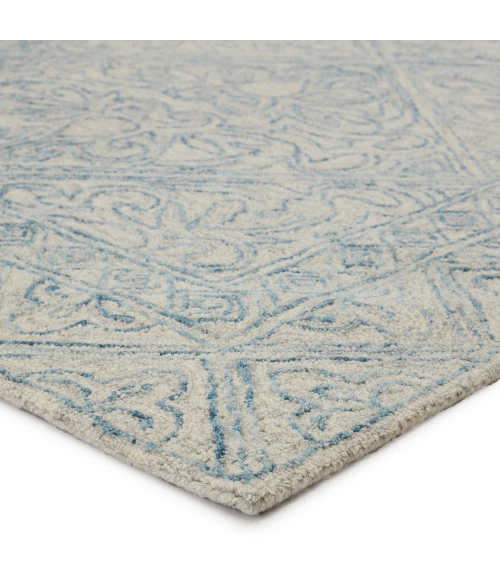 Jaipur Living Carmen Handmade Trellis Blue/ Light Gray Area Rug (6'X9')