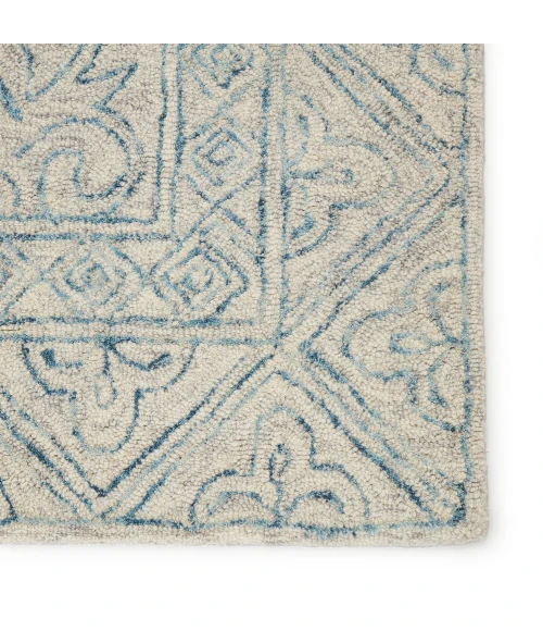 Jaipur Living Carmen Handmade Trellis Blue/ Light Gray Area Rug (6'X9')
