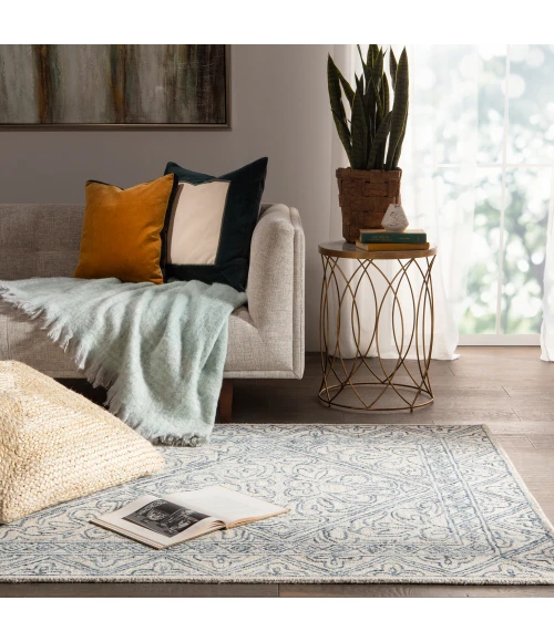 Jaipur Living Carmen Handmade Trellis Blue/ Light Gray Area Rug (6'X9')