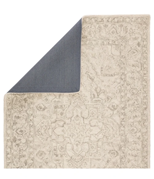 Jaipur Living Lena Handmade Medallion Light Gray/ Cream Area Rug (9'X12')