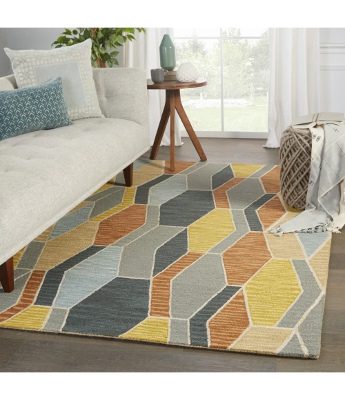 Vibe by Jaipur Living Sade Handmade Geometric Gray/ Gold Area Rug (5'X8')