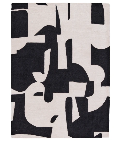Jaipur Living Noverre Handmade Abstract Black/ Cream Area Rug 8'X10'