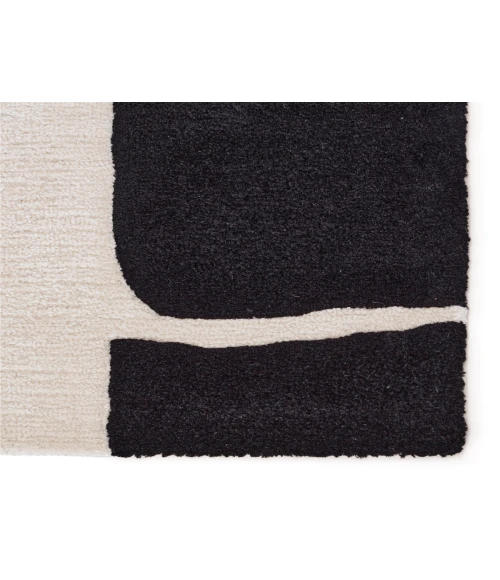 Jaipur Living Noverre Handmade Abstract Black/ Cream Area Rug 8'X10'