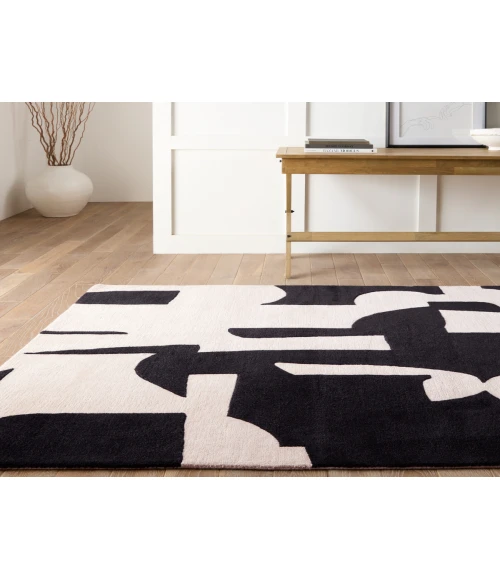 Jaipur Living Noverre Handmade Abstract Black/ Cream Area Rug 8'X10'