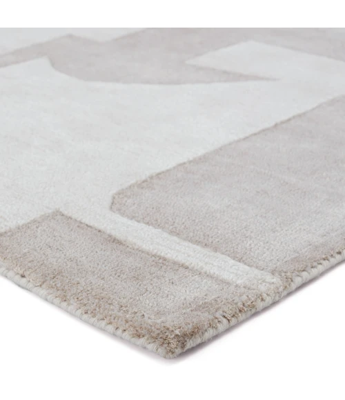 Jaipur Living Noverre Handmade Abstract Taupe/ Cream Area Rug 8'X10'