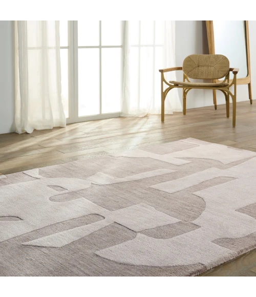 Jaipur Living Noverre Handmade Abstract Taupe/ Cream Area Rug 8'X10'