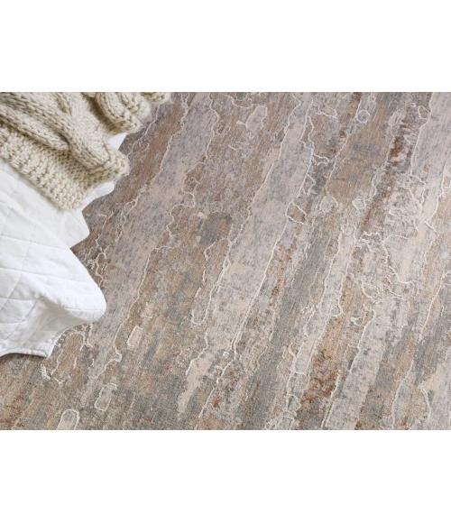 Jaipur Living Taroko Abstract Tan/ Cream Runner Rug 3'X10'