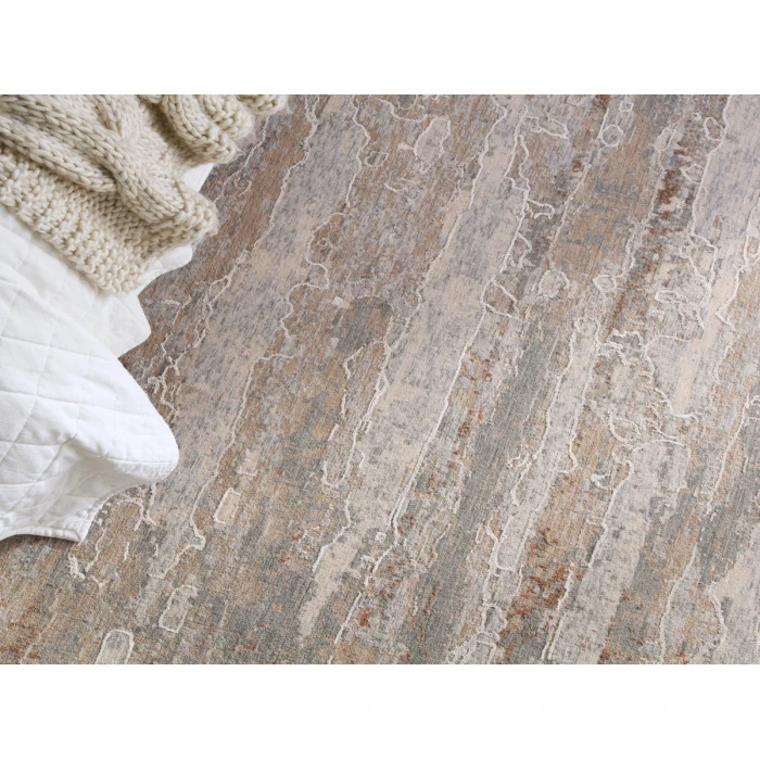 Jaipur Living Taroko Abstract Tan/ Cream Runner Rug 3'X10'