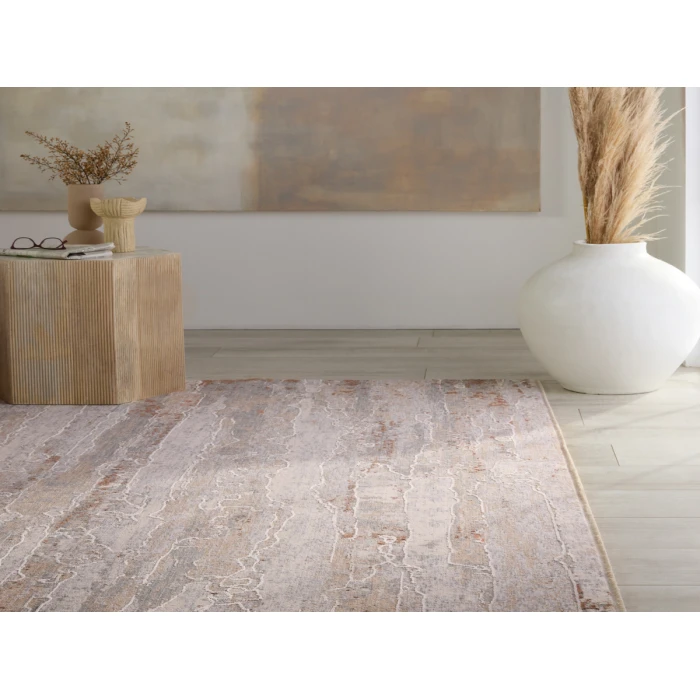 Jaipur Living Taroko Abstract Tan/ Cream Runner Rug 3'X10'