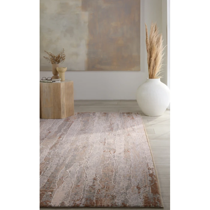 Jaipur Living Taroko Abstract Tan/ Cream Runner Rug 3'X10'