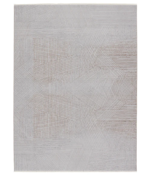 Jaipur Living Sayer Geometric Gray/ Taupe Runner Rug (2'6"X8')