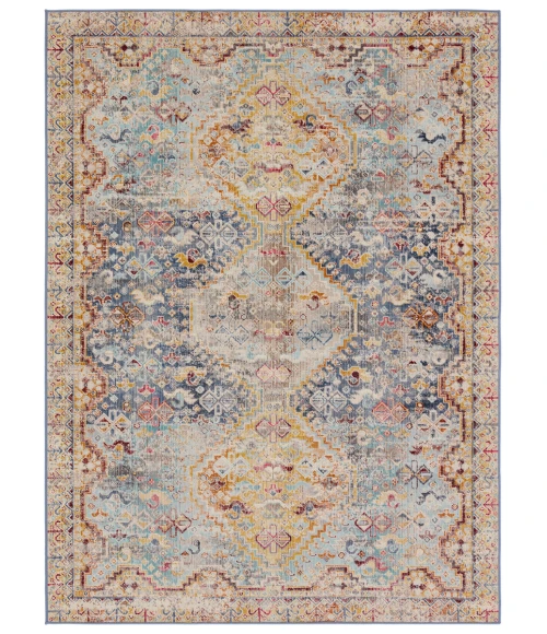 Vibe by Jaipur Living Esquire Indoor/Outdoor Medallion Blue/ Mulitcolor Area Rug 5'X8'