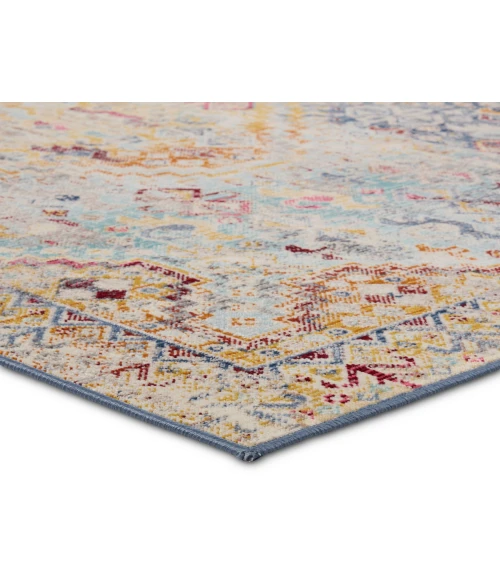 Vibe by Jaipur Living Esquire Indoor/Outdoor Medallion Blue/ Mulitcolor Area Rug 5'X8'