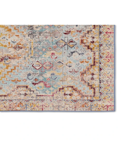 Vibe by Jaipur Living Esquire Indoor/Outdoor Medallion Blue/ Mulitcolor Area Rug 5'X8'
