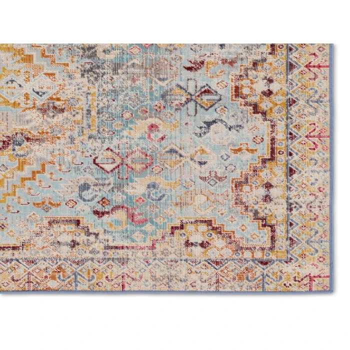 Vibe by Jaipur Living Esquire Indoor/Outdoor Medallion Blue/ Mulitcolor Area Rug 5'X8'