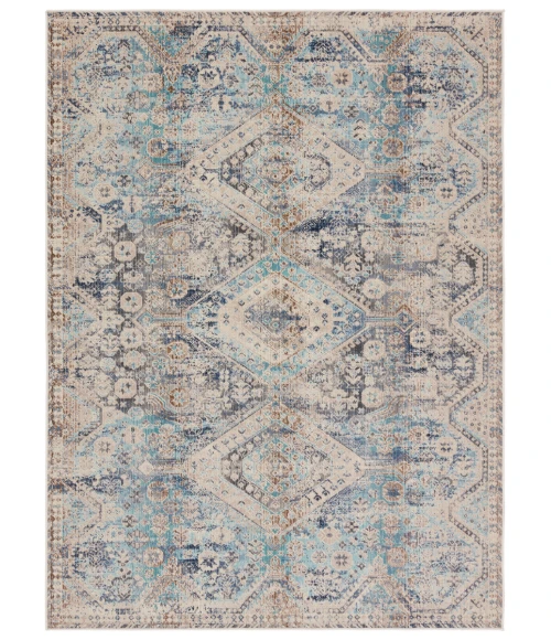 Vibe by Jaipur Living Marquess Indoor/Outdoor Medallion Blue/ Gray Runner Rug 3'X8'