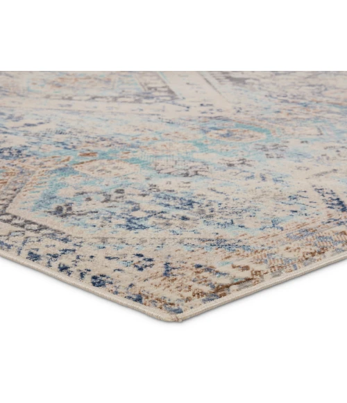 Vibe by Jaipur Living Marquess Indoor/Outdoor Medallion Blue/ Gray Runner Rug 3'X8'