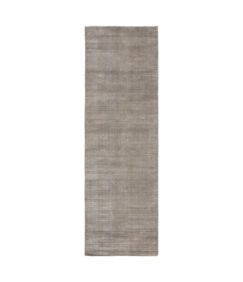 Jaipur Living Basis Handmade Solid Gray/ Silver Runner Rug (2'6"X8')