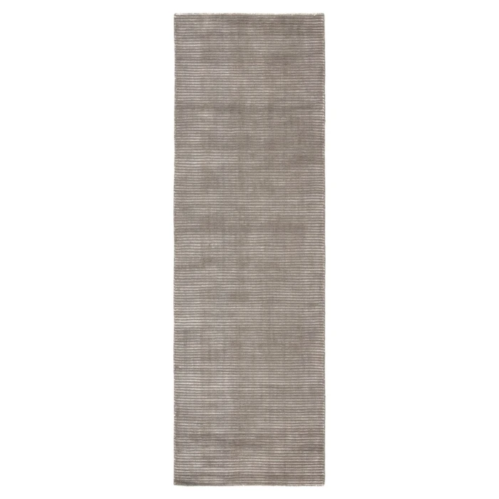 Jaipur Living Basis Handmade Solid Gray/ Silver Runner Rug (2'6"X8')