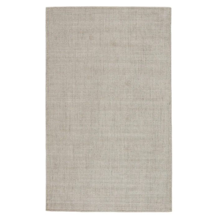 Jaipur Living Basis Handmade Solid Ivory/ Gray Area Rug (5'X8')