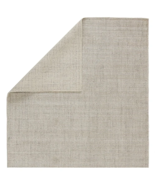 Jaipur Living Basis Handmade Solid Ivory/ Gray Area Rug (2'X3')