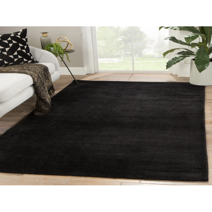 Jaipur Living Basis Black BI32 18 in. Swatch Square Rug