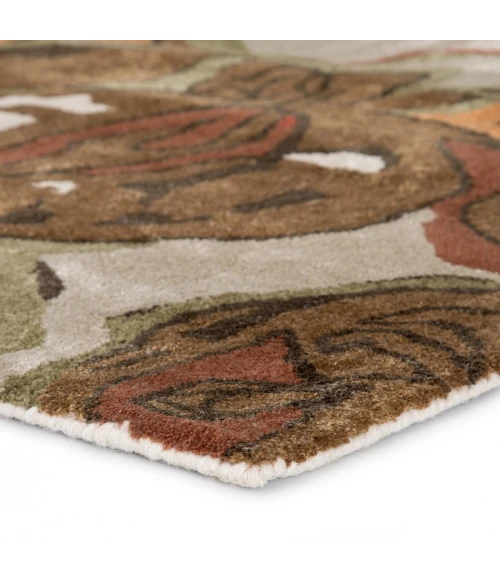 Jaipur Living Petal Pusher Handmade Floral Light Gray/ Multicolor Round Area Rug (6'X6')