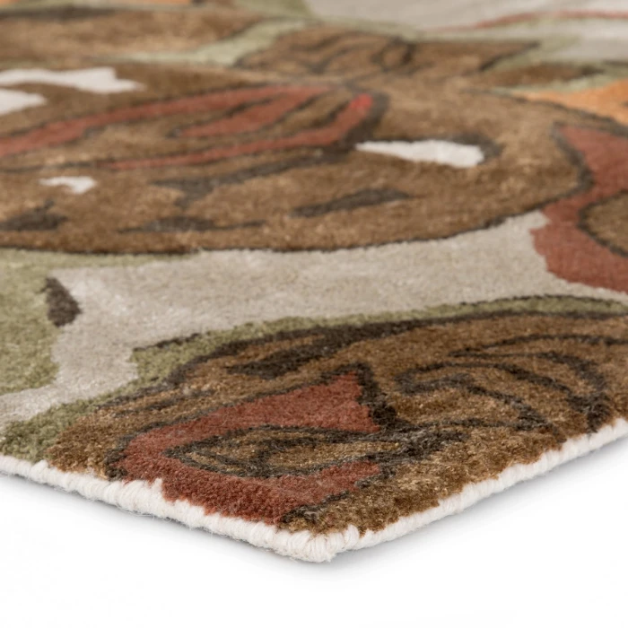Jaipur Living Petal Pusher Handmade Floral Light Gray/ Multicolor Round Area Rug (6'X6')