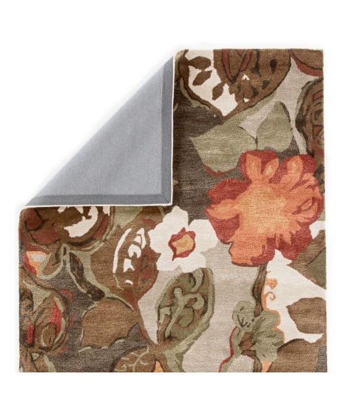 Jaipur Living Petal Pusher Handmade Floral Light Gray/ Multicolor Round Area Rug (6'X6')