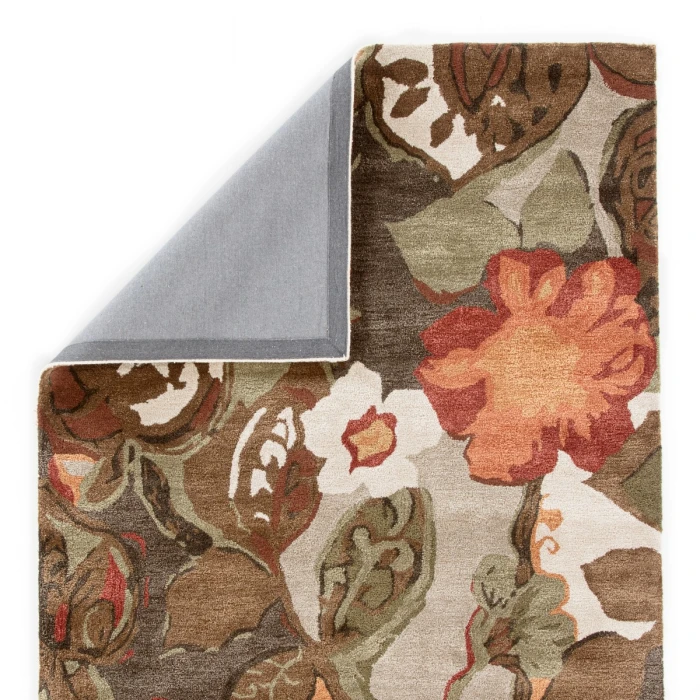 Jaipur Living Petal Pusher Handmade Floral Light Gray/ Multicolor Round Area Rug (6'X6')