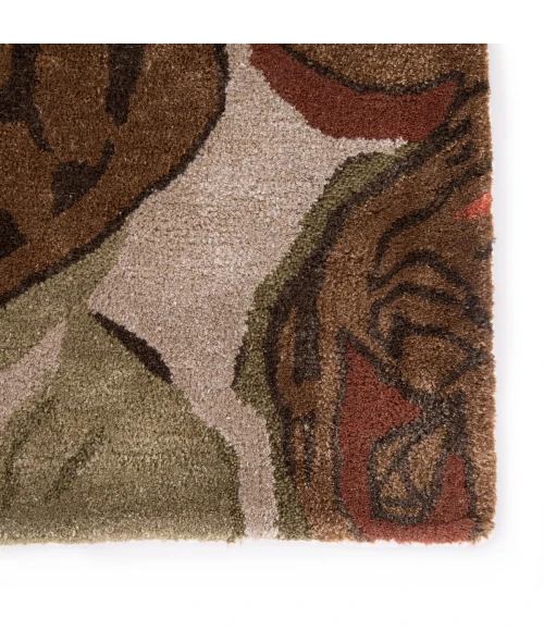 Jaipur Living Petal Pusher Handmade Floral Light Gray/ Multicolor Round Area Rug (6'X6')