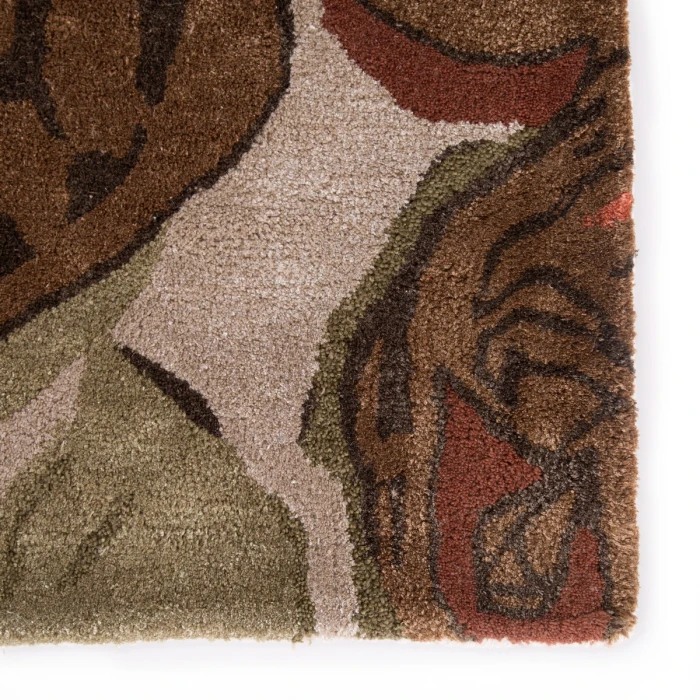 Jaipur Living Petal Pusher Handmade Floral Light Gray/ Multicolor Round Area Rug (6'X6')