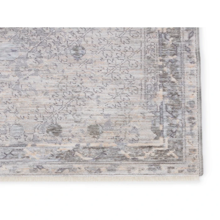 Jaipur Living Larkin Floral Light Gray/ Beige Runner Rug (3'X10')
