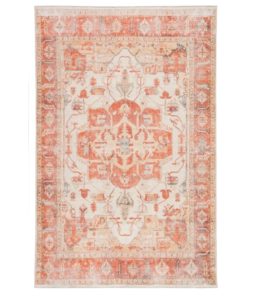 Jaipur Living Rhoda Medallion Orange/ Ivory Area Rug (6'X9')