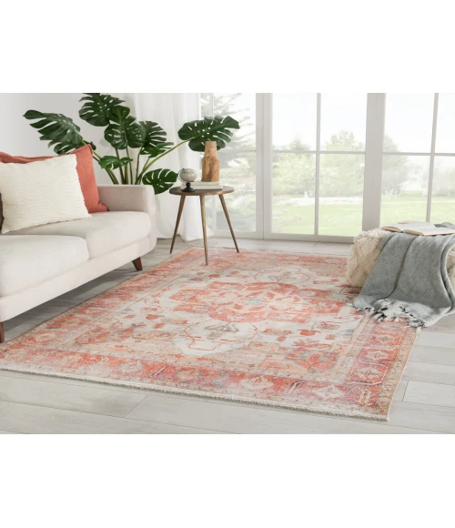 Jaipur Living Rhoda Medallion Orange/ Ivory Area Rug (6'X9')
