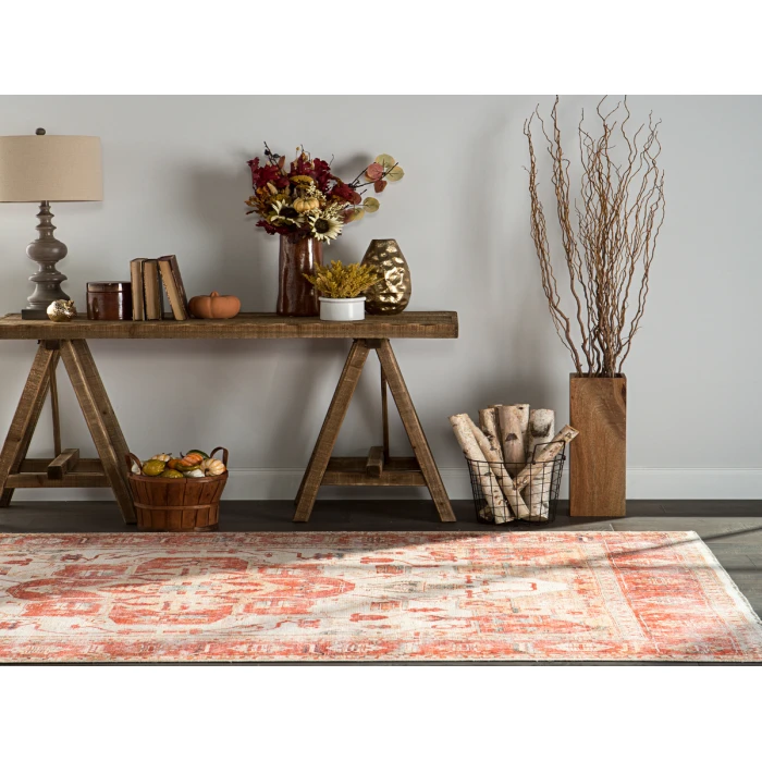 Jaipur Living Rhoda Medallion Orange/ Ivory Area Rug (10'X14')