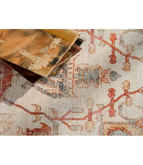 Jaipur Living Rhoda Medallion Orange/ Ivory Area Rug (6'X9')