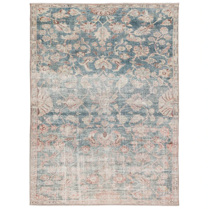 Jaipur Living Bardia Oriental Dark Teal/ Rust Area Rug (7'10"X9'10")